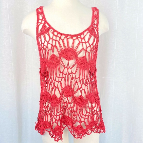Anthropologie Tops - Anthropologie Willow & Clay Macrame Tank Top